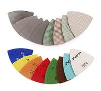Z-LEAP Triangle Diamond Sandpaper Sheet Discs Sanding Pads for for Grinding Stone Glass Ceramic 3"(80mm) Mix Grit/8pcs