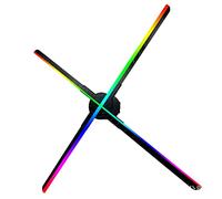 Z-LIANG 3d Hologram Fan Naked Eye 3D Holographic Projection Advertising Machine Wall-mounted Stereo Fan Splicing Screen Led Rotating Suspended Air Imaging Christmas Holographic Projector