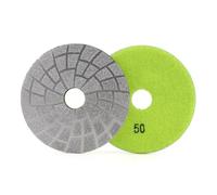 Z-LION 4 Inch Vacuum Brazed Diamond Gringing Pads Grit 50 for Granite Glass Concrete Ceramics Hard Materials