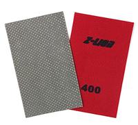 Z-LION Diamond Abrasive Paper Sheets 400 Grit Diamond Sandpaper for Grinding Stone Glass Ceramic 2-Pcs, 3.54'' x 2.16''