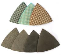 Z-Lion Diamond Triangular Sanding Pads 7 Pcs Set for Granite Marble Glass Sanding Polishing