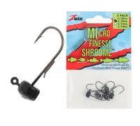 Z-Man MFH120-04PK5 Micro Finesse Shroomz 1/20 Oz Black 5 Pack