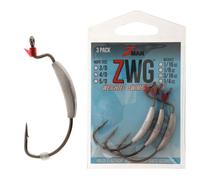 Z-Man ZWG40-316PK3 ZWG Weighted Swimming Bait Hooks, 4/0, 3/16 Oz, Pack of 3