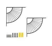 Z metnal Small Black Shelf Brackets, Modern Wall Bracket for Floating Shelf, 200mm Heavy Duty Ornate Shelves Support, DIY Decorative Shelving Bracket, Black, 2 Pcs