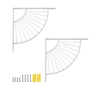 Z Metnal Small Decorative Shelf Brackets, 6 inch Metal Shelves Bracket, Wall Decor, Modern Shelving Bracket for DIY Floating Shelves, White, 2 Pcs