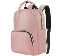 Z-MGKISS Laptop Backpack for Women, Casual Lightweight Daypack, Rucksack Bag 15.6 Inch, Stylish Women Work Backpack for Travel Business College, Gifts for Ladies Teacher Nurse, Pink