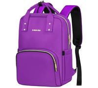 Z-MGKISS Laptop Backpack for Women, Lightweight Casual Daypack, Rucksack Bag 15.6 Inch, Stylish Women Work Backpack for Travel Business College, Gifts for Ladies Teacher Nurse, Purple