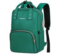 Z-MGKISS Laptop Casual Daypack for Women, Lightweight Backpack Women, Rucksack Bag 15.6 Inch, Stylish Work Rucksack for Travel Business College Ladies Teacher Nurse, Dark Green