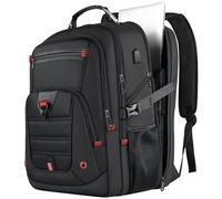 Z-MGKISS Travel Laptop Backpack, 52L Extra Large Backpack for Men, Overnight Backpack, TSA Flight Rucksack 17.3 Inch, Anti-Theft Work Bag with USB Port, Big Computer Bag for College & Business, Black