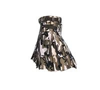 Z&N PRODUCTS Men Urban Camouflage Cotton Utility Kilt, Fashion Sport Utility Kilt, Adjustable Leather Straps (30"-32")