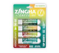 Z!NGHA Nasal Stick 4 Pack, Aromatherapy Nasal Inhaler for Sinus Relief & Nasal Congestion, Dual-Hole Essential Oil Inhaler for Focus, Breathing Support & Relaxation