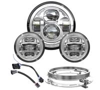 Z-OFFROAD 7" 4.5" Motorcycle LED Headlights Fog Lights DOT Kit Compatible with Harley Davidson Road King Electra Glide Ultra Classic Heritage Softail Fat Boy