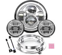Z-OFFROAD 7" 4.5" Motorcycle LED Headlights Fog Lights DOT Kit Compatible with Harley Davidson Road King Electra Glide Ultra Classic Heritage Softail Fat Boy