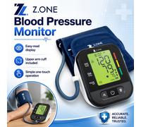 Reliance Medical Arm Blood Pressure Monitor: Dual User, Voice Broadcast, Large 4-Color LCD & Adjustable Cuff, Black