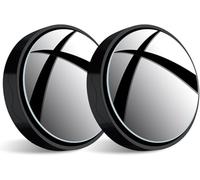 Z-oneMart 2Pcs Blind Spot Car Mirror, Side View Mirror Blindspot, 2.2" Convex Mirror Car 360 Degree Rotating Round Car Rearview Mirror Accessories with Vacuum Suction Cup for Cars, Suv, Van and Trucks