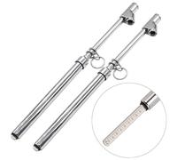 Z-oneMart 2pcs Truck Tire Pressure Gauge, Dual Head Tire Pressure Gauge with Matal Scaleplate, Truck Tire Pressure Gauge for Bike Car SUV Vehicle Tester, Solid Brass Body, with Hook, Range 10-150psi