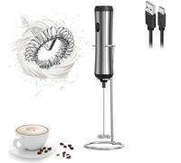 Z-oneMart Milk Frother Electric Handheld, USB-Charging Whisk for Matcha Coffee, Whisk Mini Blender and Electric Mixer Coffee Frother for Frappe, Latte, Matcha