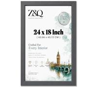 Z&Q | Artistic MDF Picture Frame (60.96 x 45.72 CM) Luxury Home Décor, Solid Wood Finish 24X18 Inch Wall Mount Gallery Frame, Office Use, 609.6 x 457.2 mm [ Dark Grey ]