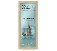 Z&Q | Classic MDF Certificate Frame (50 x 100 CM) Natural Wood Texture, Wall Mounted 40 x 20 Multi-Purpose Office Frame, 500 x 1000 mm [ Oak ]
