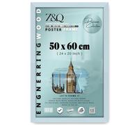 Z&Q | Classic MDF Photo Frame (50 x 60 CM) Engineered Wood, Stylish Wall Hanging Display 24X20 Inch Decorative Home & Office Use, 500 x 600 mm [ Light Grey ]