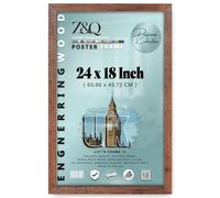 Z&Q - Classic White MDF Wood Finish 24 x 18 Inch Poster/Picture Frame | Great for Posters (60.96 x 45.72 CM) Wall Décor [ Rustic ]
