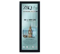 Z&Q Contemporary Large 40 X 14 Inch Vertical And Horizontal Photo Display With Crystal Clear Acrylic Front For Offices And Art Galleries Black Slim Profile Wall Hanging Hardware Included