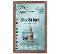 Z&Q - Durable MDF Wood 36 x 24 Inch Poster Frame | Ideal for Art Gallery (91.44 x 60.96 CM) Picture Frame for Home Décor, Art and Wall Décor [ Rustic ]