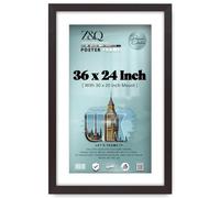 Z&Q - Elegant Eton Wood Finish 36 x 24 Inch Poster Frame with 76.20 x 50.80 cm White Mount for Wall Décor (91.44 x 60.96 cm) Perfect for Art Display & Family Photo Gallery [ Mahogany ]