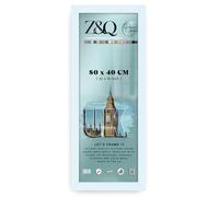 Z&Q Elegant Gallery Frame 80 x 40cm | Photo Picture Art Paintings Display Frame | Portrait & Horizontal Both-way Wall Mounting | 30x15mm Molding Lightweight (White)
