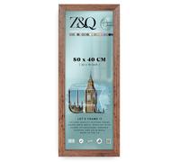 Z&Q Elegant Gallery Frame 80 x 40cm | Photo Picture Art Paintings Display Frame | Portrait & Horizontal Both-way Wall Mounting | 30x15mm Molding Lightweight (Rustic)