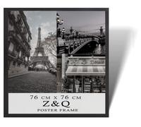 Z&Q Large Poster Frame 76cm x 76cm Square Picture Frames Shatter-Resistant Perspex Portrait & Landscape Display Frames for Wall Decoration Photos Canvas Paintings Art Gallery (Black)