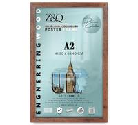 Z&Q | Luxury MDF Photo Frame A2 (41.90 x 59.40 CM) Classic Engineered Wood, Certificate Holder 23X16 Inch Modern Wall Art Décor, 419 x 594 mm [ Rustic ]