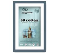 Z&Q - MDF Wood Finish (50 x 60 cm) Poster Frame with 50 x 40 cm White Mount for Photos & Posters 24 x 20 Inch Sleek Portrait/Landscape Display for Wall Décor & Art [ Dark Grey ]