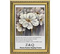 Z&Q Ornate Shabby Chic Gold Frame 45 x 35 cm Vintage Design Photo Poster Display Wall Hanging For Print Picture With Clear Perspex MDF backboard