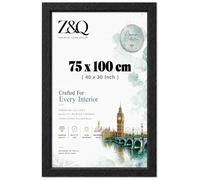 Z&Q Poster Frame 40 X 30 Inch For Art And Photo Display In Vertical And Horizontal Formats Enhancing Galleries With Sl lack Border And Simple Wall Mounting For Professional Or Home Exhibits