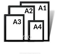 Z&Q Poster Photo Frame Display A1 A2 A3 A4 Square Panoramic Black Picture Frame For Wall Portrait & Horizontal 30x15mm Molding Lightweight Shatterproof Acrylic Glass - 30 x 42 cm
