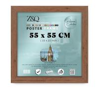 Z&Q | Premium MDF Certificate Frame (55 x 55 CM) Elegant Wooden Texture, Sturdy Art Display 22" x 22" Stylish Office Frame, 550 x 550 mm [ Walnut ]