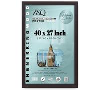 Z&Q | Premium MDF Picture Frame (101.60 x 68.58 CM) Classic Wood Texture, Hanging Design 40 Inch x 27 Inch Certificate & Art Display, 1016 x 685.8 mm [ Mahogany ]