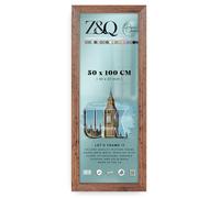 Z&Q | Premium Wood Finish MDF Frame (50 x 100 CM) Stylish Wall Art Frame, Decorative 20 x 40 Luxury Engineered Wood, 500 x 1000 mm [ Rustic ]