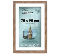 Z&Q - Rectangle Classic Black MDF Wood Finish (90 x 70 cm) Frame for Posters with A1-(59.40 x 84.10 cm) White Mount Eton Wood 36 x 28 Inch For Art Gallery, Home Décor [ Dark Oak ]