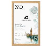 Z&Q - Sl ton Wood Finish A2 (41.90 x 59.40 CM) Poster Frame | Portrait/Landscape Display 23 x 16 Inch Perfect for Room Interior, Wall Décor [ Oak ]