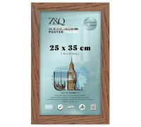 Z&Q - Strong MDF Wood (25 x 35 CM) Poster/Picture Frame | Home Décor 14 x 10 Inch Wall Gallery and Art [ Dark Oak ]