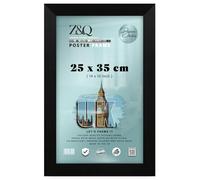 Z&Q - Strong MDF Wood (25 x 35 CM) Poster/Picture Frame | Home Décor 14 x 10 Inch Wall Gallery and Art [ Matt Black ]