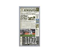 Z&Q Wall Photo Frame Light Grey 11x22'' Vintage Newspaper Frame Art Print Media Article Cover Frame - Sleek Hanging Display Case for Entire Newspaper 22x11'' for Home or Office