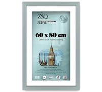 Z&Q Wall Photo Frames 80x60cm Frame Large Poster Sized Frame With Mount 50x70cm & Without Mount Wall Hanging for Pictures Photos Paintings Vertical Horizontal both Ways Hanging (Silver, White Mount)