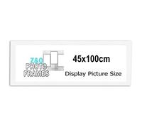 Z&Q Wall Poster Frame Large Poster Sized Frame Wall Mount for Pictures Photos Paintings with Plexiglass Front Vertical Horizontal both Ways Hanging (45x100cm, white)
