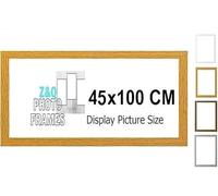 Z&Q Wall Poster Frame Large Poster Sized Frame Wall Mount for Pictures Photos Paintings with Plexiglass Front Vertical Horizontal both Ways Hanging (45x100cm, Oak)