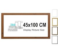 Z&Q Wall Poster Frame Large Poster Sized Frame Wall Mount for Pictures Photos Paintings with Plexiglass Front Vertical Horizontal both Ways Hanging (45x100cm, Walnut)