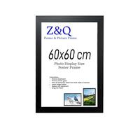 Z&Q Wall Poster Frames 60x60 cm Gallery Picture Photo Frames Solid MDF Wood Heavy Duty Shatter-Resistant Aclyric Living Room Bedroom Décor