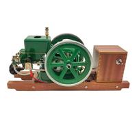 Z-Series Hit and Miss Engine Model with Ignition System Wooden Stand | Throttling Governor Water-Cooled Single-Cylinder 4-Stroke Metal Mini Engine That Runs, RTR